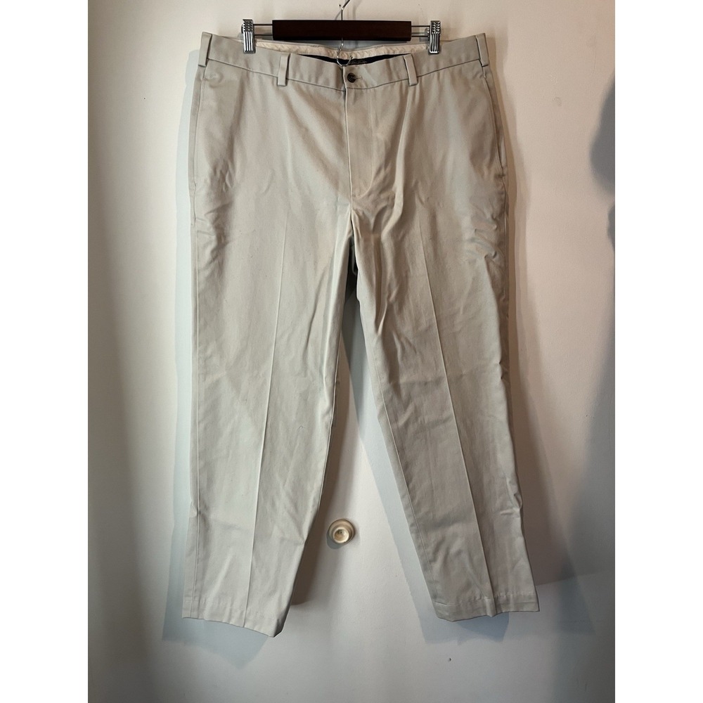 Brooks Brothers Advantage Chino Clark‎ Pleated Khaki Slacks W38/L32 Light Wash